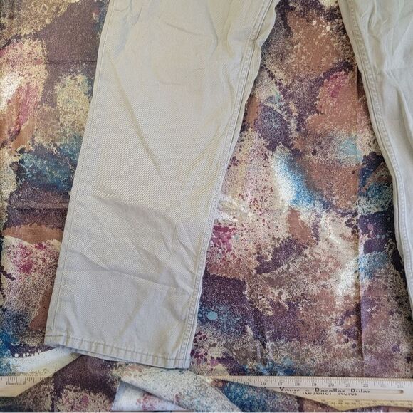 Levi’s 514 Beige Jeans Men Size 38X30 Tan Khaki Straight Black Patch White Tab - Picture 2 of 15